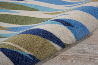 Nourison Sun and Shade SND01 Bits Pieces Seaglass Area Rug by Waverly Detail Image