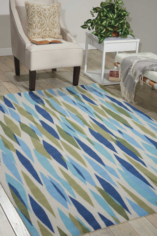 Nourison Sun and Shade SND01 Bits Pieces Seaglass Area Rug by Waverly Room Image