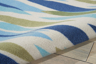 Nourison Sun and Shade SND01 Bits Pieces Seaglass Area Rug by Waverly Detail Image