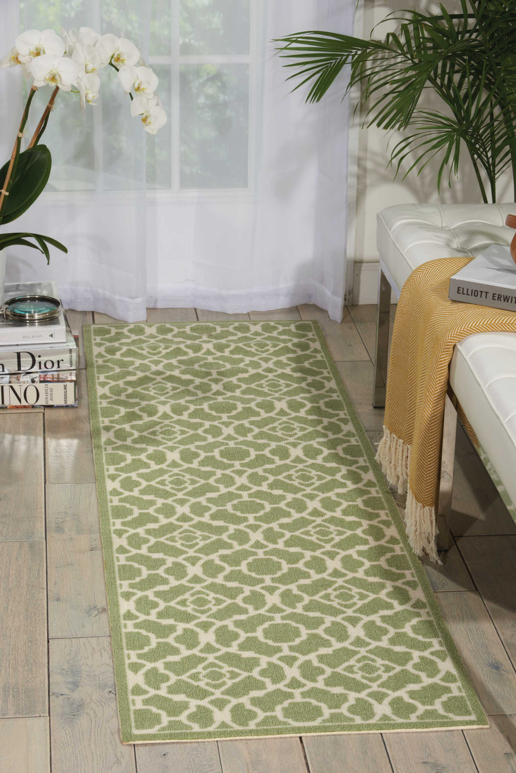 Nourison Wav01/Sun and Shade SND04 Apple Area Rug by Waverly Room Image Feature