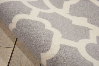 Nourison Sun and Shade SND04 Lovely Lattice Grey Area Rug by Waverly Detail Image