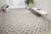 Nourison Sun and Shade SND04 Lovely Lattice Grey Area Rug by Waverly Room Image Feature