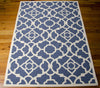 Nourison Sun and Shade SND04 Lovely Lattice Lapis Area Rug by Waverly Main Image Feature