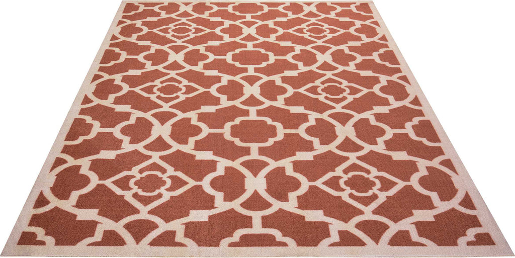 Nourison Sun and Shade SND04 Lovely Lattice Sienna Area Rug by Waverly Main Image Feature