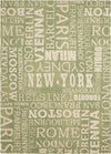 Nourison Sun and Shade SND10 Pattern Destinations Wasabi Area Rug by Waverly 5'3'' X 7'5''