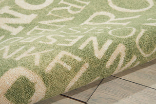 Nourison Sun and Shade SND10 Pattern Destinations Wasabi Area Rug by Waverly Detail Image