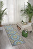 Nourison Sun and Shade SND16 Solar Flair Jade Area Rug by Waverly Room Scene 3
