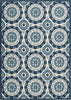 Nourison Sun and Shade SND16 Solar Flair Navy Area Rug by Waverly 5'3'' X 7'5''