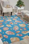 Nourison Sun and Shade SND22 Low Tide Azure Area Rug by Waverly Room Image