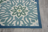 Nourison Wav01/Sun and Shade SND23 Blue Area Rug by Waverly Detail Image