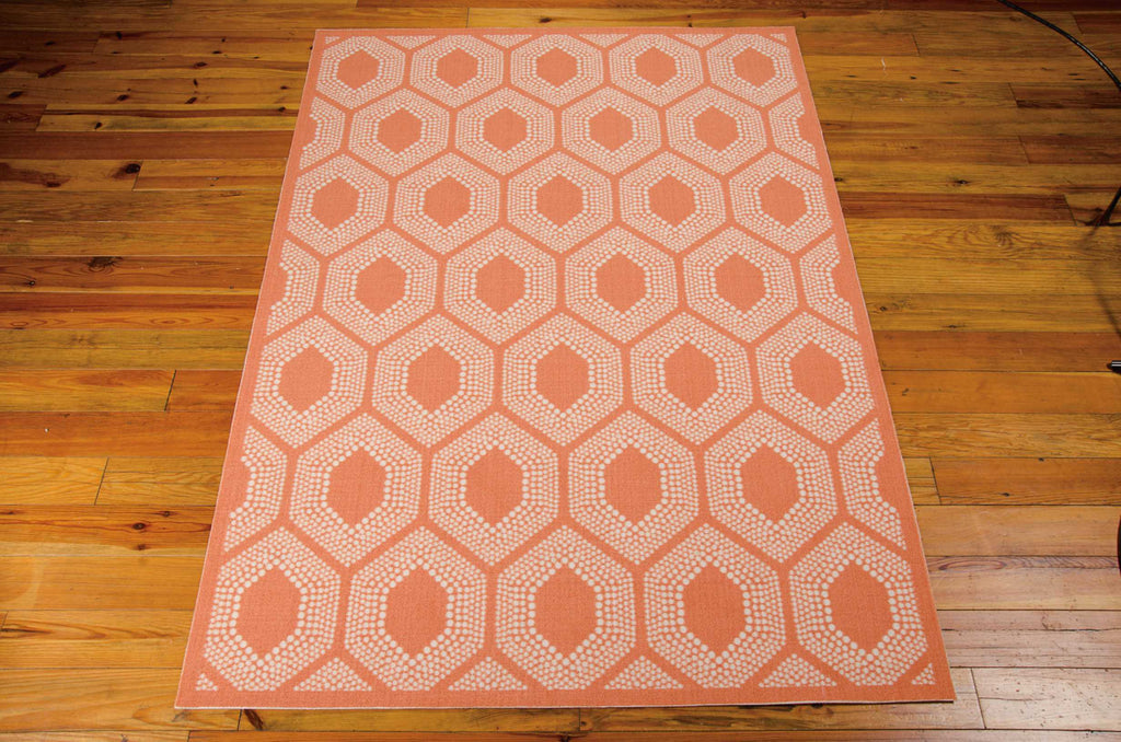Nourison Wav01/Sun and Shade SND26 Tangerine Area Rug by Waverly Main Image Feature