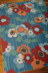 Nourison Sun and Shade SND27 Pic-A Poppy Blue Bell Area Rug by Waverly Main Image