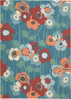 Nourison Sun and Shade SND27 Pic-A Poppy Blue Bell Area Rug by Waverly Main Image