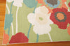 Nourison Sun and Shade SND27 Pic-A Poppy Seaglass Area Rug by Waverly Corner Image