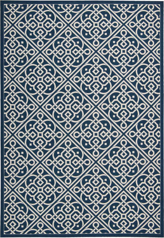 Nourison Sun and Shade SND31 Lace It Up Navy Area Rug by Waverly 7'9'' X 10'10''