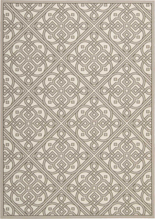 Nourison Sun and Shade SND31 Lace It Up Stone Area Rug by Waverly Main Image