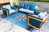 Nourison Wav01/Sun and Shade SND45 Blue Area Rug by Waverly Main Image