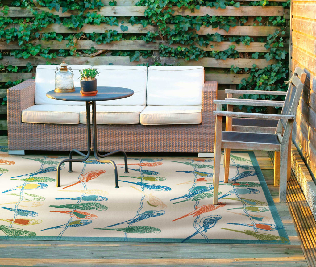 Nourison Wav01/Sun and Shade SND52 Multicolor Area Rug by Waverly Main Image Feature