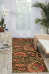 Nourison Global Awakening WGA01 Imperial Dress Chocolate Area Rug by Waverly Room Image Feature