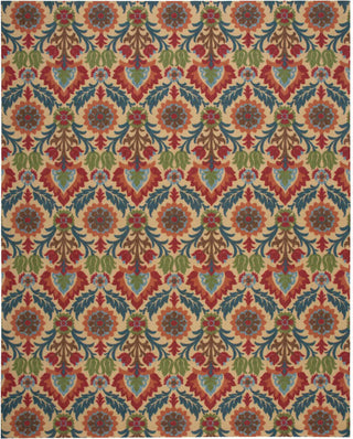 Nourison Global Awakening WGA03 Santa Maria Spice Area Rug by Waverly