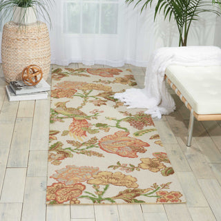 Nourison Global Awakening WGA05 Casablanca Rose Pear Area Rug by Waverly Room Image Feature