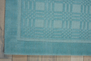 Nourison Westport WP32 Aqua Area Rug Corner Image