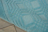 Nourison Westport WP32 Aqua Area Rug Detail Image
