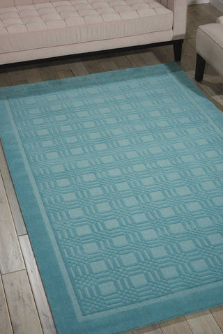 Nourison Westport WP32 Aqua Area Rug Room Image