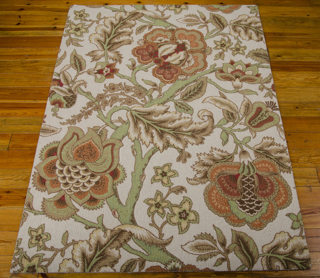 Nourison Global Awakening WGA01 Imperial Dress Pear Area Rug by Waverly 5' X 7' Floor Shot Feature