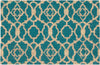 Nourison Wav17 Greetings WGT02 Teal by Waverly