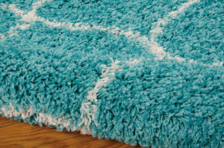 Nourison Windsor WIN01 Teal Area Rug Detail Image