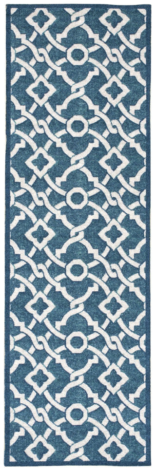 Nourison Treasures WTR01 Artistic Twist Blue Jay Area Rug by Waverly 3' X 8'