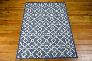 Nourison Treasures WTR01 Artistic Twist Blue Jay Area Rug by Waverly 5' X 7' Floor Shot Feature