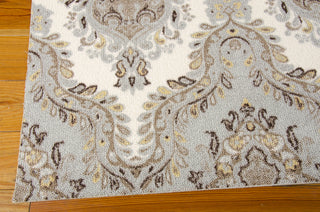 Nourison Treasures WTR02 Palace Sari Elephant Area Rug by Waverly 5' X 7' Corner Shot