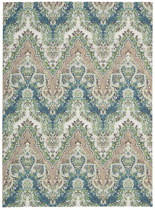 Nourison Treasures WTR02 Palace Sari Prussian Area Rug by Waverly 5' X 7'