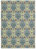 Nourison Treasures WTR03 Dress Up Damask Blue Jay Area Rug by Waverly main image