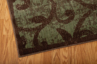 Nourison Expressions XP02 Brown Area Rug Corner Image