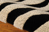 Nourison Zambiana MA401 Black White Area Rug by Michael Amini 6' X 8'