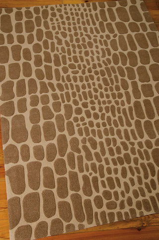 Nourison Zambiana MA403 Beige Area Rug by Michael Amini 6' X 8'