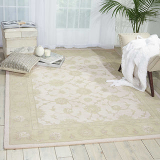 Nourison Zephyr ZEP01 Ivory Green Area Rug Room Image Feature