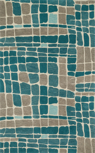 Loloi Nova NV-01 Teal / Grey Area Rug Main