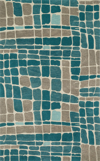 Loloi Nova NV-01 Teal / Grey Area Rug main image