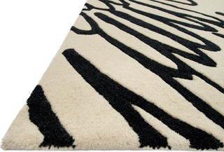 Loloi Nova NV-08 Ivory/Black Area Rug Corner Image Feature