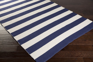 Surya Newport NPT-4003 Dark Blue Hand Woven Area Rug Corner Shot