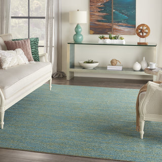 Nourison Essentials NRE01 Blue Green Area Rug