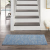 Nourison Essentials NRE01 Blue/Grey Area Rug Room Scene Feature