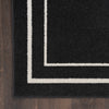 Nourison Essentials NRE02 Black Ivory Area Rug Detail Image