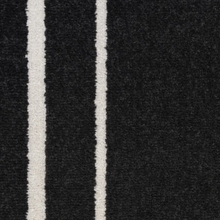 Nourison Essentials NRE02 Black Ivory Area Rug Detail Image