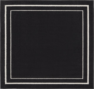 Nourison Essentials NRE02 Black Ivory Area Rug Room Image