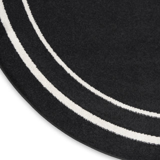 Nourison Essentials NRE02 Black Ivory Area Rug Main Image